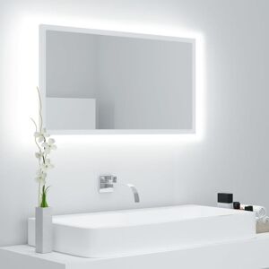 Led Bathroom Mirror White 80x8.5x37 cm Engineered Wood - Royalton