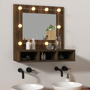 Mirror Cabinet with led Brown Oak 60x31.5x62 cm - Royalton