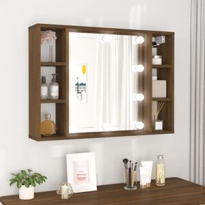 Mirror Cabinet with led Brown Oak 76x15x55 cm - Royalton