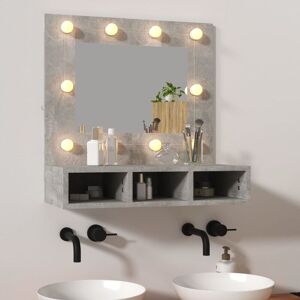 Mirror Cabinet with led Concrete Grey 60x31.5x62 cm - Royalton