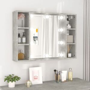 Mirror Cabinet with led Concrete Grey 76x15x55 cm - Royalton