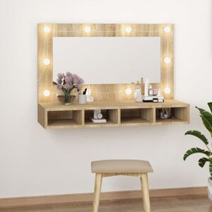 Mirror Cabinet with led Sonoma Oak 90x31.5x62 cm - Royalton