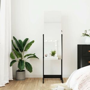 Mirror Jewellery Cabinet Free Standing Black 42x38x152 cm - Royalton