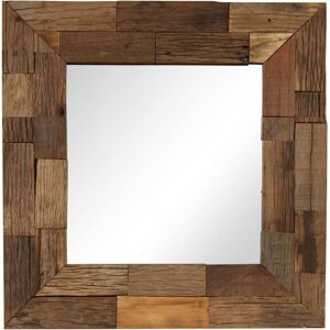 Royalton Mirror Solid Reclaimed Wood 50x50 cm