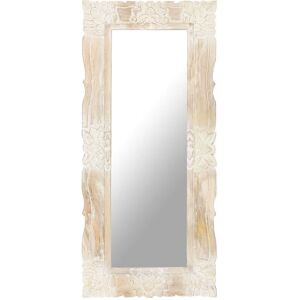 Royalton - Mirror White 110x50 cm Solid Mango Wood