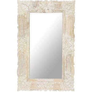 Royalton Mirror White 80x50 cm Solid Mango Wood