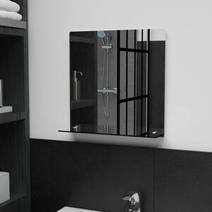 Wall Mirror with Shelf 40x40 cm Tempered Glass - Royalton