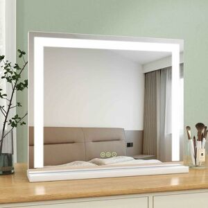 S'afielina - Hollywood Vanity Mirror with Lights, led Hollywood Mirror with Dimmable, Touch Screen Control, Dressing Table Mirror with Lights,