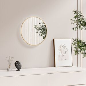 S'AFIELINA Round Mirror Wall Mirror Gold Wall Decor for Bathroom Bedroom Living RoomFoyer 50cm