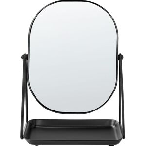 BELIANI Table Mirror Makeup Vanity Decorative Mirror Double Sided 20 x 22 Black Correze - Black