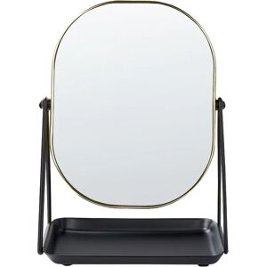 Beliani - Table Mirror Makeup Vanity Decorative Mirror Double Sided 20 x 22 Gold Correze - Gold