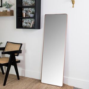Melody Maison - Tall Copper Wall / Floor / Leaner Mirror 47cm x 142cm - Copper