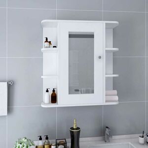 SWEIKO Bathroom Mirror Cabinet White 66x17x63 cm mdf FF323601UK