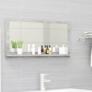 SWEIKO Bathroom Mirror Concrete Grey 80x10.5x37 cm Chipboard FF804575UK