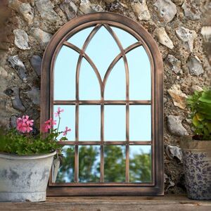 Dawsons Living - Toscana Arched Copper Distressed Outdoor Garden Wall Mirror