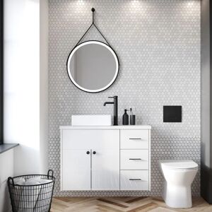 Belini led Hanging Bathroom Mirror 600mm Diameter - Orbit