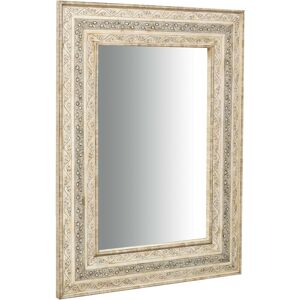 BISCOTTINI Vertical/horizontal hanging mirror in wood and camel bone L95xPR5XH122 Cm