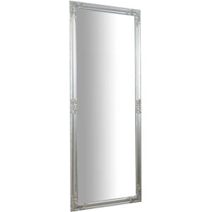 Biscottini - Long vertical/horizontal wall mirror Bathroom mirror for makeup Large bedroom mirror Silver frame mirror Hanging mirror