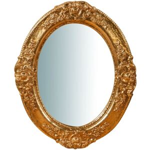 Biscottini - Vertical/horizontal wall and hanging mirror in wood with antique gold leaf finish L26xDP2.5xH32 cm