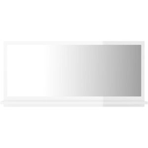 Vidaxl - Bathroom Mirror High Gloss White 80x10.5x37 cm Engineered Wood White