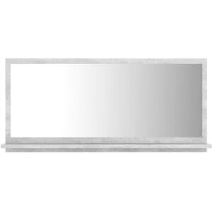 Vidaxl - Bathroom Mirror Concrete Grey 80x10.5x37 cm Engineered Wood Grey