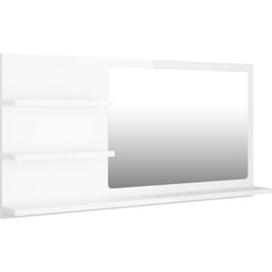 Vidaxl - Bathroom Mirror High Gloss White 90x10.5x45 cm Engineered Wood White