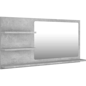 Vidaxl - Bathroom Mirror Concrete Grey 90x10.5x45 cm Engineered Wood Grey