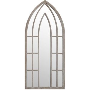 Garden Mirror Sand 70x30 cm Iron for Outdoor Use Vidaxl Cream