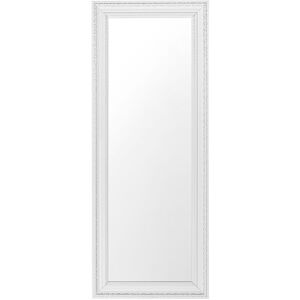 Beliani - Vintage Framed Mirror White Plastic Frame Silver Rectangular 150 x 130 cm Vertou - White