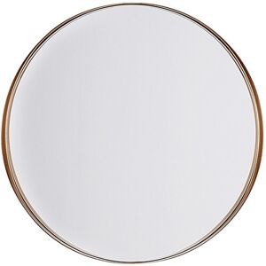 Beliani - Modern Mirror Minimalistic Round Frame Bathroom Decor Copper-Colour Piney - Copper