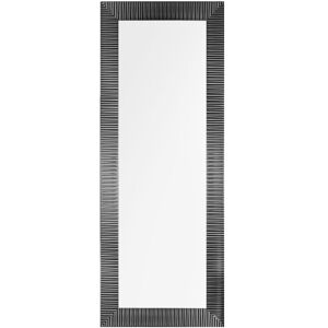 BELIANI Modern Hanging Mirror Framed Living Room Wall Mirror Black Draveil - Black