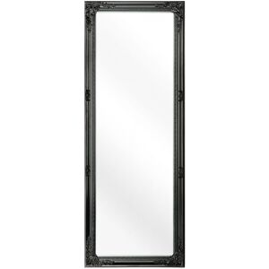 Beliani - Elegant Old Fashioned Tall Wall Mirror 50 x 130 cm Ornate Frame Black Fougeres - Black