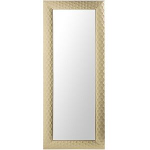 Beliani - Modern Rectangular Wall Mirror Honeycomb Pattern 50 x 130 cm Gold Antibes - Gold