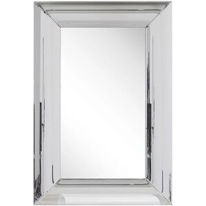 BELIANI Modern Accent Mirror Rectangular 60 x 90 cm Wall Mounted Silver Frame Bodilis - Silver