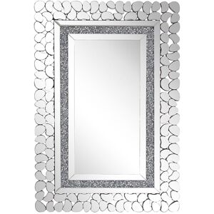 Beliani - Modern Glamour Accent Mirror Rectangular 60 x 90 cm Wall Mounted Silver Pabu - Silver