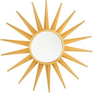 Beliani - Home Round Wall Mirror Sunburst Star Bathroom Entryway Living Room Gold Perelli - Gold