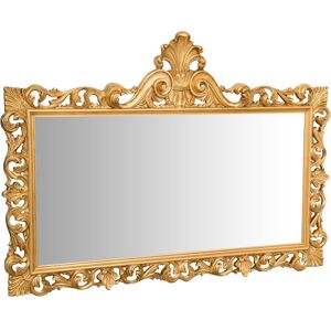 BISCOTTINI Hanging Wall Mirror in antique gold leaf finish wood made in italy