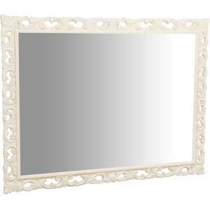 BISCOTTINI Hanging Wall Mirror in antique white finish wood made in italy