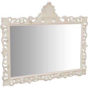 BISCOTTINI Hanging Wall Mirror IN ANTIQUE WHITE FINISH WOOD MADE IN ITALY