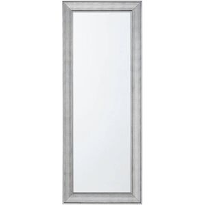 Beliani - Modern Wall Mirror Synthetic Frame Silver Rectangular Studded 50 x 130 cm Bubry - Silver