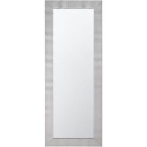 Beliani - Modern Wall Mirror Plastic Frame Geometrical Pattern 50 x 130 Silver Derval - Silver