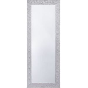 Beliani - Modern Wall Mirror Rectangular Synthetic Silver Frame 50 x 130 cm Mervent - White