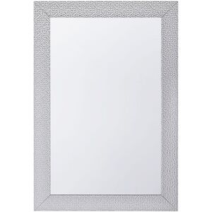 BELIANI Modern Wall Mirror Rectangular Synthetic Silver Frame 61 x 91 cm Merven - Silver