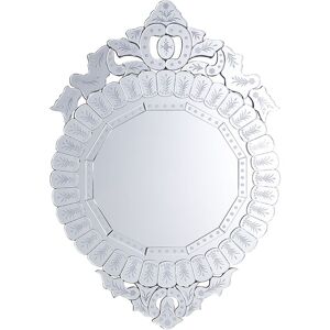 Beliani - Vintage Ornate Wall Mirror Vintage Frame French Style Decor Craon - Silver
