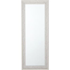 Beliani - Vintage Framed Mirror Beige Plastic Frame Silver Rectangular 150 x 130 cm Vertou - Beige