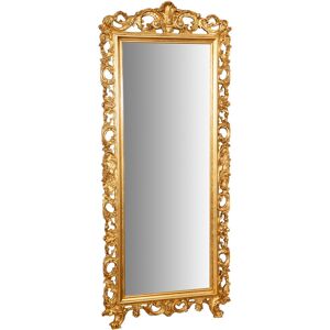 BISCOTTINI Wood Hanging Wall Mirror gold leaf finish made in italy