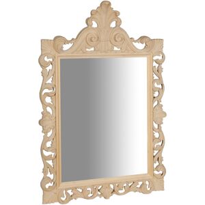 Biscottini - wooden Hanging Wall Mirror raw finish made in italy