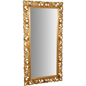 BISCOTTINI Wooden wall mirror gold finish made in italy