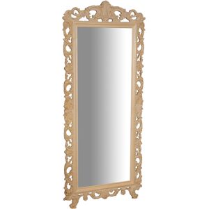 Biscottini - wooden Hanging Wall Mirror raw finish made in italy