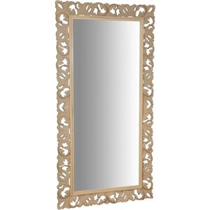 Biscottini - wooden Hanging Wall Mirror raw finish made in italy